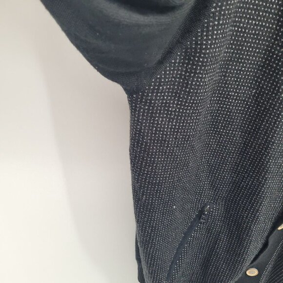 Point zero Mens size XL black cardigan Merino wool blend button cardigan sweater - Picture 3 of 10